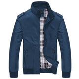 BONSIR  -  Autumn Stand Collar Jackets for Men Windproof Waterproof Coats Men Casual Solid Military Jackets Mens Slim Windbreaker Coat