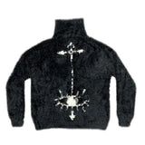 Bonsir Mens Sweater Imitation Cashmere Jacquard Knit Sweater Autumn Thick Fashion Streetwear Versatile Long Sleeve Tops Men'S Clothing
