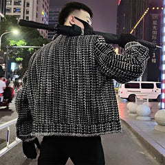 Bonsir Man Coat Winter Sales of Plaid Cargo Jacket for Men Vintage Korean Reviews Many Joker Trendy Cold High Quality Cheap Sale Deals