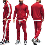 BONSIR  -  Casual Tracksuits Mens Autumn Fashion Side Striped Jackets And Pants Two Piece Sets For Men Sports Fitness Sweatsuits Streetwear