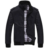 BONSIR  -  Autumn Stand Collar Jackets for Men Windproof Waterproof Coats Men Casual Solid Military Jackets Mens Slim Windbreaker Coat