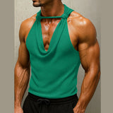 BONSIR  -  Men Tank Tops Summer V Neck Sleeveless Solid Color Men Clothing Sexy 2025 Fashion Party Casual Male Vests Tops S-5XL