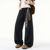 BONSIR  -  Simple Men's Trousers Casual Solid Color Ice Slik Deconstruction Wide Leg Elastic Waist Loose Male Pants Summer 24K5244