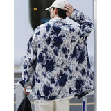 BONSIR  -  Fried street jacket men's spring and autumn Hong Kong style high street ins tie-dye jacket trendy brand couple jacket