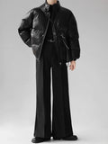 BONSIR  -  Maillard brown scimitar pants for men in summer loose slim and high drooping high floor slim trousers