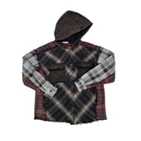 BONSIR  -  American retro plaid shirt men's long-sleeved loose casual vintage shirt jacket spring and autumn trendy brand top
