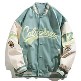 BONSIR  -  PU Leather Varsity Bomber Jacket Embroidery Pilot Baseball Jacket Men Hip-Hop Streetwear Women New Harajuku Loose Coats