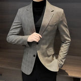 Bonsir Men's Suit Jackets Casual Spring Autumn Male Blazer Single Breasted Menswear Gentleman Clothes Original Luxury Designer Coat