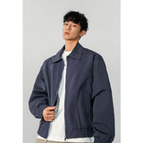BONSIR  -  High-quality Loose Casual Everyday Versatile Jacket for Men, Solid Color Business Casual Zip-up Coat.Oversized
