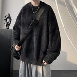 Bonsir Sweater men's autumn winter new style retro high-end knitted sweater loose casual