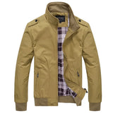 BONSIR  -  Autumn Stand Collar Jackets for Men Windproof Waterproof Coats Men Casual Solid Military Jackets Mens Slim Windbreaker Coat