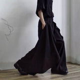 BONSIR  -  Y2k Irregular Skirt Pants Gothic Dark  Multi-Layer Casual Pants Genderless Streetwear Fashion Youth Wide-Leg Pants Unisex