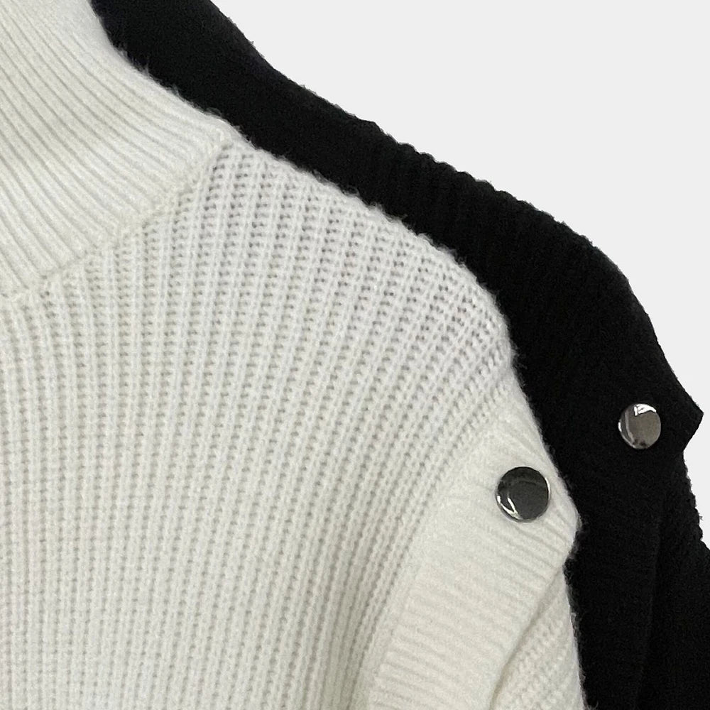 Bonsir Mens Autumn Winter Y2k High Collar Korean Style Solid Color Knitted Sweater Fashion Elegant Casual Simple Knitted Sweater Unisex