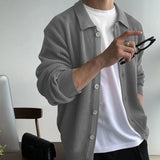BONSIR  -  Streetwear Sweater Cardigan Men Fall Winter Casual Long Sleeve Sweatercoat Men's Baggy Thicken Thermal Knitted Sweaters Male Top