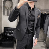 Bonsir Plus Size 7XL 6XL  Men Dotted Stripes Suit Men Clothing All Match One Button Slim Fit Wedding Dress Business Formal Tuxedo Dress