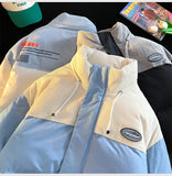 BONSIR  -  New Winter Jacket Men's Corduroy Stitching Thickened Warm Parka Japanese Style Street Cold-proof Padded Coat Ski