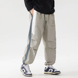 BONSIR  -  Spring Summer Men's Trousers New Fashion High Street Color Striped Pockets Drawstring Daily Commute Casual Loose Wide Leg Pants
