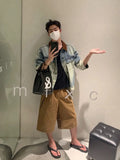 BONSIR  -  New spring and autumn design sense old denim jacket men's Korean version high-quality contrasting color casual collar