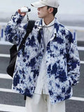 BONSIR  -  Fried street jacket men's spring and autumn Hong Kong style high street ins tie-dye jacket trendy brand couple jacket