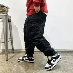 Bonsir Japanese Streetwear High Quality Multi Pocket Cargo Pants Men Clothing Harajuku Loose Casual Baggy Trousers Korean Harem