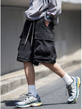 BONSIR  -  Loose Men's Casual Shorts Summer New Cargo Pants Fashionable Wide-leg Baggy Big Pocket Sweatpants Male Short Pants Streetwear