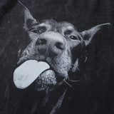 BONSIR  -  Daily Hip Hop Streetwear T-Shirt Fashion Funny Doberman Dog Graphic O Neck Short Sleeve Slight Stretch Comfortable