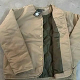 BONSIR  -  Japanese retro collarless cotton jacket for men's jacket cityboy workwear warm cotton jacket for men and women's cardigan