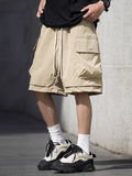 BONSIR  -  Loose Men's Casual Shorts Summer New Cargo Pants Fashionable Wide-leg Baggy Big Pocket Sweatpants Male Short Pants Streetwear