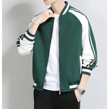 BONSIR  -  New Men Jacket Thin Breathable Windbreaker Autumn Baseball Man Jackets Sports Striped Coats Outwear Men's Clothing Top