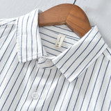 BONSIR  -  100% Cotton, Striped Loose Casual Long Sleeve Shirt for Spring and Autumn, High-quality Breathable, Moisture-wicking Men’s Shirt