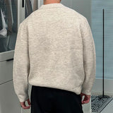 BONSIR  -  New British Retro Men Polo Neck Sweater Light Luxury Knit Loose Long Sleeve Pullover Casual Solid Color Premium Knitwear M-3XL