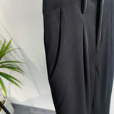 BONSIR  -  Black Suit Pants Men Slim Fit Social Mens Dress Pants Korean Casual Straight Pants Mens Office Formal Trousers Large Size 4XL