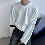BONSIR  -  Y2K Mens T-Shirt Casual Versatile Base Shirt Autumn Holiday Shopping Streetwear  Antibacterial Top Men's Clothing Unisex