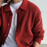 BONSIR  -  Streetwear Sweater Cardigan Men Fall Winter Casual Long Sleeve Sweatercoat Men's Baggy Thicken Thermal Knitted Sweaters Male Top