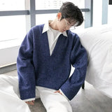 BONSIR  -  Men's long-sleeved sweatshirt 2025 autumn and winter new fashion brand Korean casual design versatile and handsome spliced top