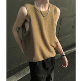 Bonsir Men O-Neck Sleeveless Vertical Stripe TShirts Summer Loose Casual Tank Tops Man Fashion Oversized Singlets Male Clothing