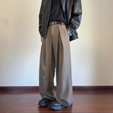 BONSIR  -  Black Suit Pants Men Fashion Society Mens Dress Pants Korean Casual Wide Leg Pants Mens Office Formal Trousers Large Size 5XL