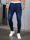 BONSIR  -  Men's Classic Fit Jeans - Comfort Stretch, Original Wash Details, Easy Care Denim