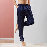 Bonsir High Quality Satin Silk Elastic Waist Pajama Sexy Trouser Sleepwear Silky Pant Night Home Men's Man Couple Soft Bottoms Lounge