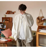 BONSIR  -  Loose Casual Youth. Student Baseball Collar Lazy Style Sweatshirt with Single-breasted Jacket, Unisex.