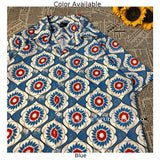 BONSIR  -  Y2K Shirt Shirt Floral Printed Summer Casual Tops Daily Vacation Floral High Stretch Holiday Lapel Men Polyester