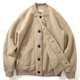 BONSIR  -  Japanese retro simple casual velvet cotton jacket for men 2025 autumn and winter American warm lamb velvet cotton jacket