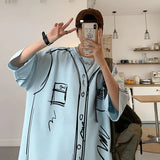 BONSIR  -  Summer 2025 Oversized Streetwear Large Men Graphic Printed T-shirts Summer Casual Cotton Hip Hop Tee Trend Male Tops Harajuku