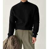 BONSIR  -  autumn and winter men's cashmere blended high-end half-high collar stretch-knit base pullover sweater