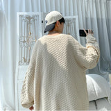 Bonsir New Solid Color Men's Loose Sweaters Fashion Spring Autumn Neutral Casual  Round Neck Coarse Knitted Pullovers Korean Clothing