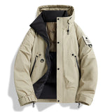 Bonsir New autumn winter loose cotton jacket warm casual men's cotton jacket zipper waterproof jacket