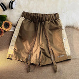Bonsir Summer Shorts Mens Sports Shorts Basketball Buttoned Casual Pants Loose Breathable American Style Youth Thin Men'S Shorts