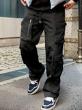 BONSIR  -  Autumn Cargo Pants Men's Fashion Brand Elastic Multi Pockets Straight Leg Sports Jogging Trousers Loose Casual Joggers Pants Men