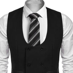 Bonsir Black Double Breasted Men Vest for Wedding One piece Man Suit Waistcoat Europe Size Male Fashion Coat New Arrival