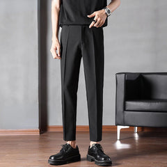 Bonsir -  Autumn Suit Pants Korean Style Fashion Pants for Male Office Formal Wedding Business Casual Men Pants Solid Long Tousers R49